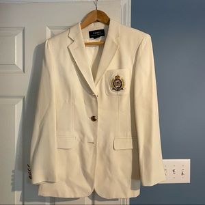 Lauren Ralph Lauren off white blazer with logo